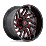 Fuel Hurricane Gloss Black Milled Red Tint Wheel (D808) | Dirty Garage