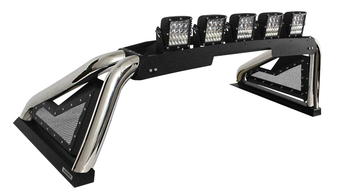 Multi-Fit Sport Bar 2.0 w/ Light Mount for Full-Size Trucks Polished | Dirty Garage