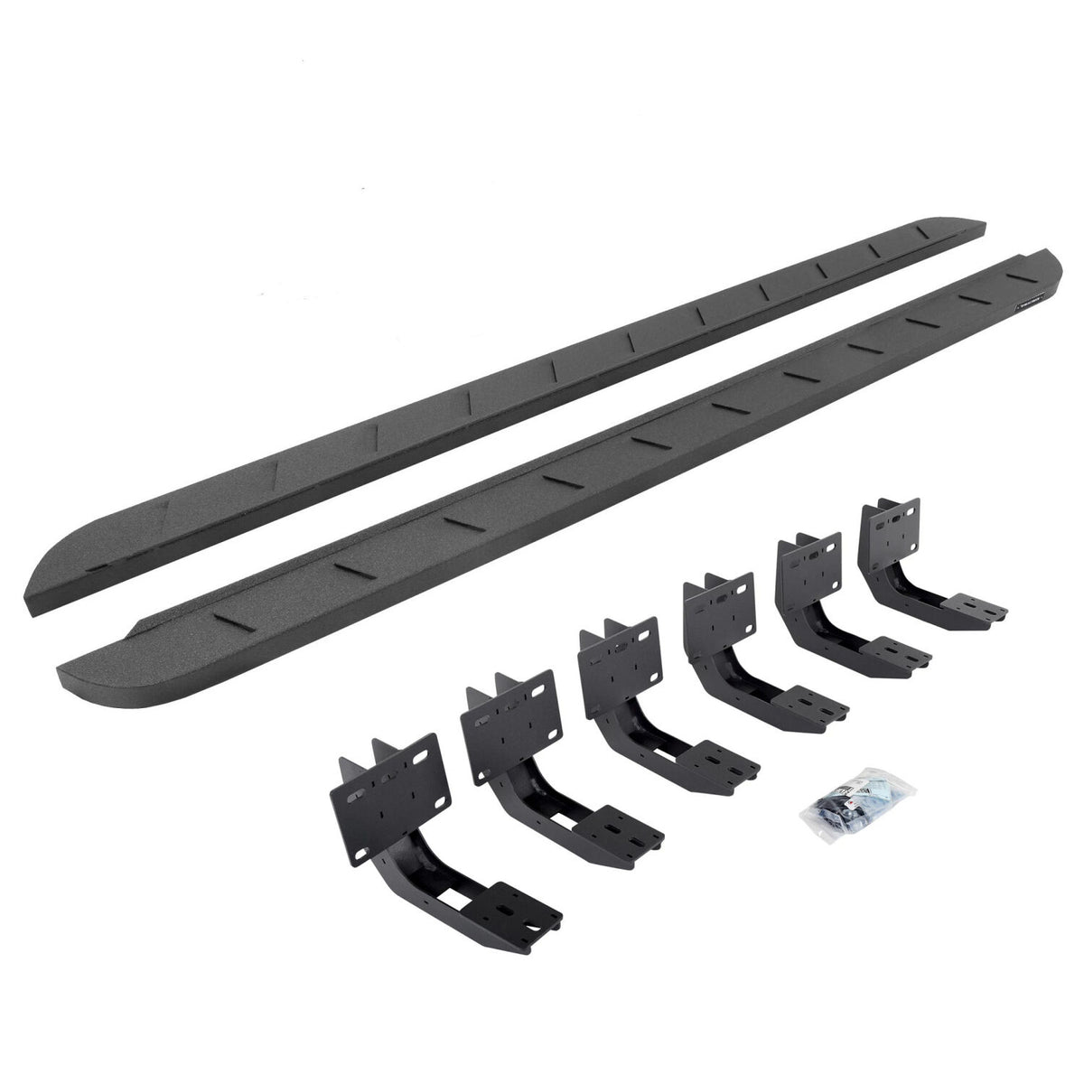2019-2027 Ram 1500 RB10 Slim Line Running Boards with Mounting Brackets Kit, Protective Bedliner coating (63430687ST) | Dirty Garage