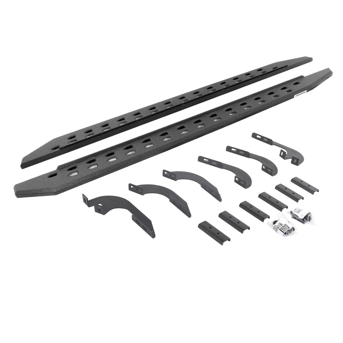 2005-2023 Tacoma RB20 Slim Line Running Boards with Mounting Bracket Kit, Protective Bedliner coating (69442987ST) | Dirty Garage