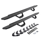 2014-2019 GM 1500/GM HD RB30 Running Boards with Mounting Brackets, 2 Pairs Drop Steps Kit, Protective Bedliner coating (6960478720T) | Dirty Garage