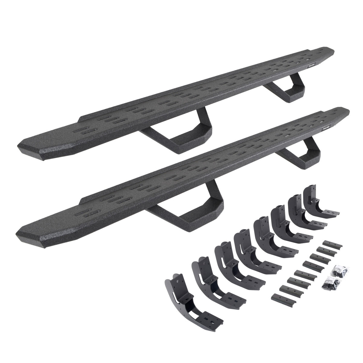2019-2026 GM 1500/GM HD RB30 Running Boards with Mounting Brackets, 2 Pairs Drop Steps Kit, Protective Bedliner coating (6960488020T) | Dirty Garage