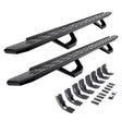 2019-2026 GM 1500/GM HD RB30 Running Boards with Mounting Brackets, 2 Pairs Drop Steps Kit, Textured Black (6960488720PC) | Dirty Garage