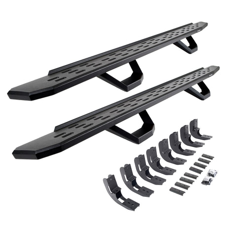 2019-2026 GM 1500/GM HD RB30 Running Boards with Mounting Brackets, 2 Pairs Drop Steps Kit, Textured Black (6960488720PC) | Dirty Garage