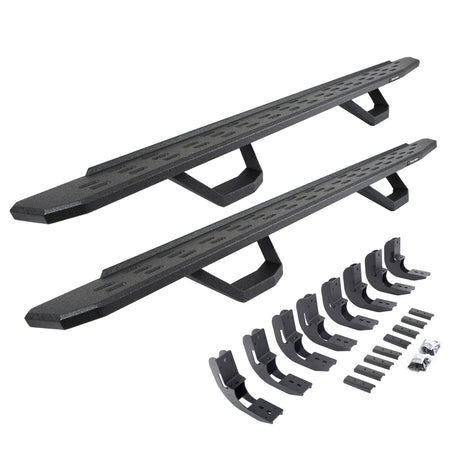 2019-2026 GM 1500/GM HD RB30 Running Boards with Mounting Brackets, 2 Pairs Drop Steps Kit, Protective Bedliner coating (6960488720T) | Dirty Garage