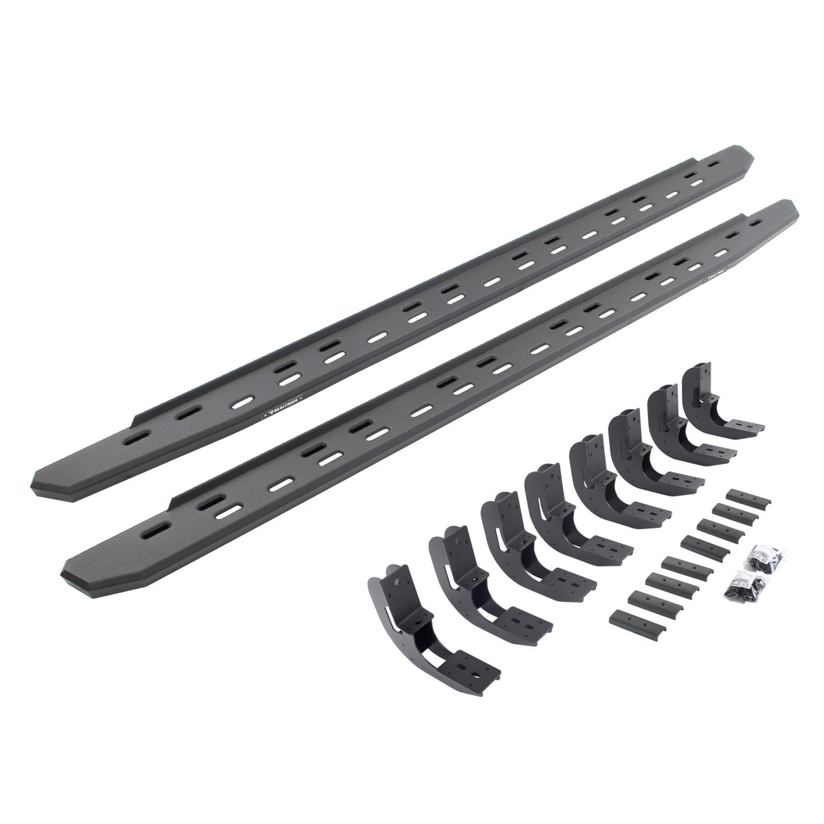 2019-2026 GM 1500/GM HD RB30 Slim Line Running Boards with Mounting Bracket Kit, Textured Black (69604887SPC) | Dirty Garage