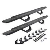 2014-2019 GM 1500/GM HD RB30 Running Boards with Mounting Brackets, 2 Pairs Drop Steps Kit, Textured Black (6960588020PC) | Dirty Garage