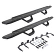 2009-2014 Ram 1500 RB30 Running Boards with Mounting Brackets, 2 Pairs Drop Steps Kit, Textured Black (6960998020PC) | Dirty Garage