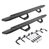 2009-2014 Ram 1500 RB30 Running Boards with Mounting Brackets, 2 Pairs Drop Steps Kit, Textured Black (6960998020PC) | Dirty Garage