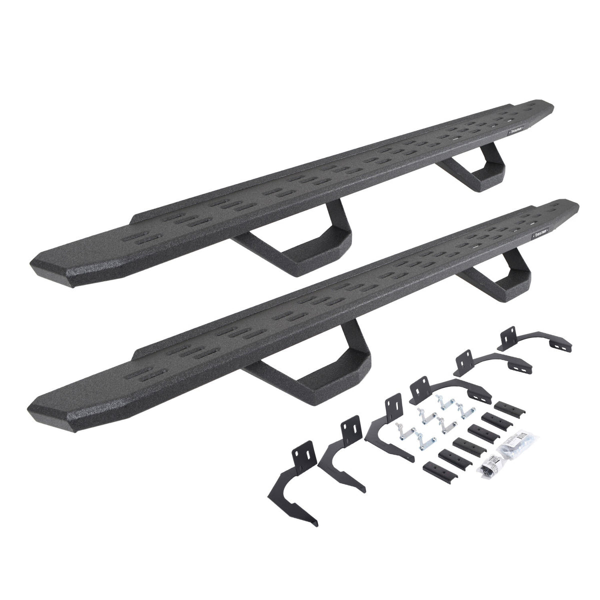2009-2014 Ram 1500 RB30 Running Boards with Mounting Brackets, 2 Pairs Drop Steps Kit, Protective Bedliner coating (6960998020T) | Dirty Garage