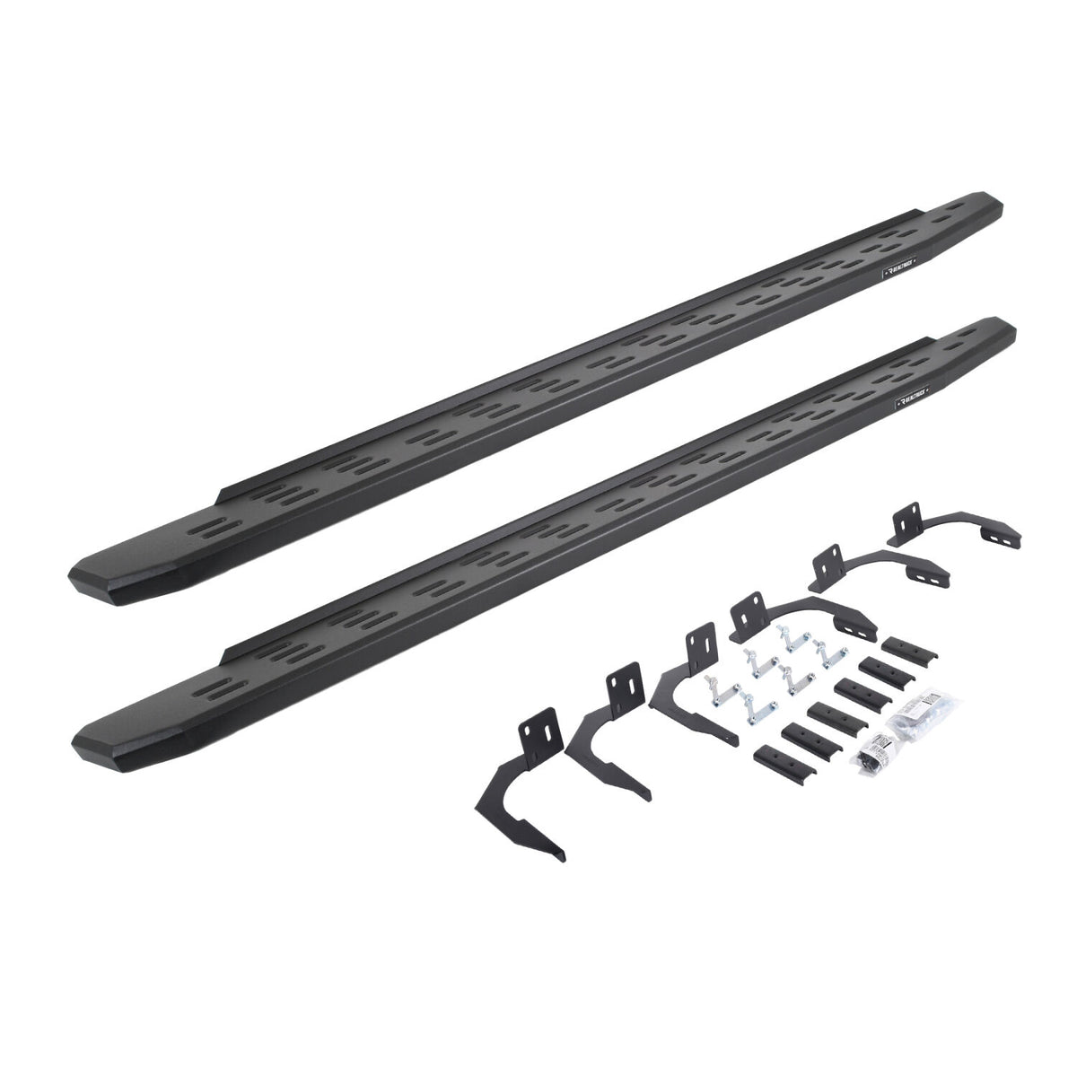 2009-2014 Ram 1500 RB30 Running Boards with Mounting Bracket Kit, Textured Black (69609980PC) | Dirty Garage