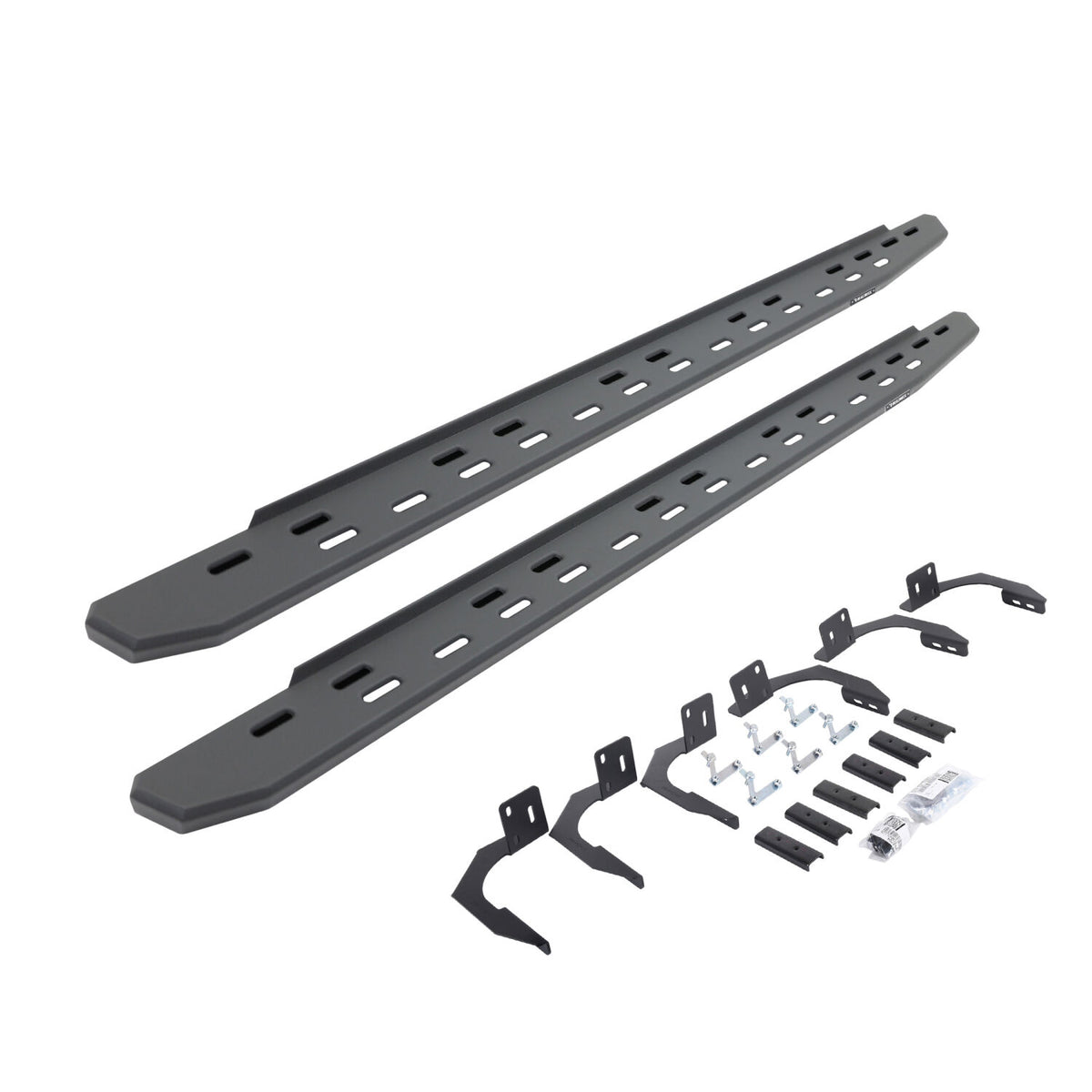 2009-2014 Ram 1500 RB30 Slim Line Running Boards with Mounting Bracket Kit, Textured Black (69609980SPC) | Dirty Garage