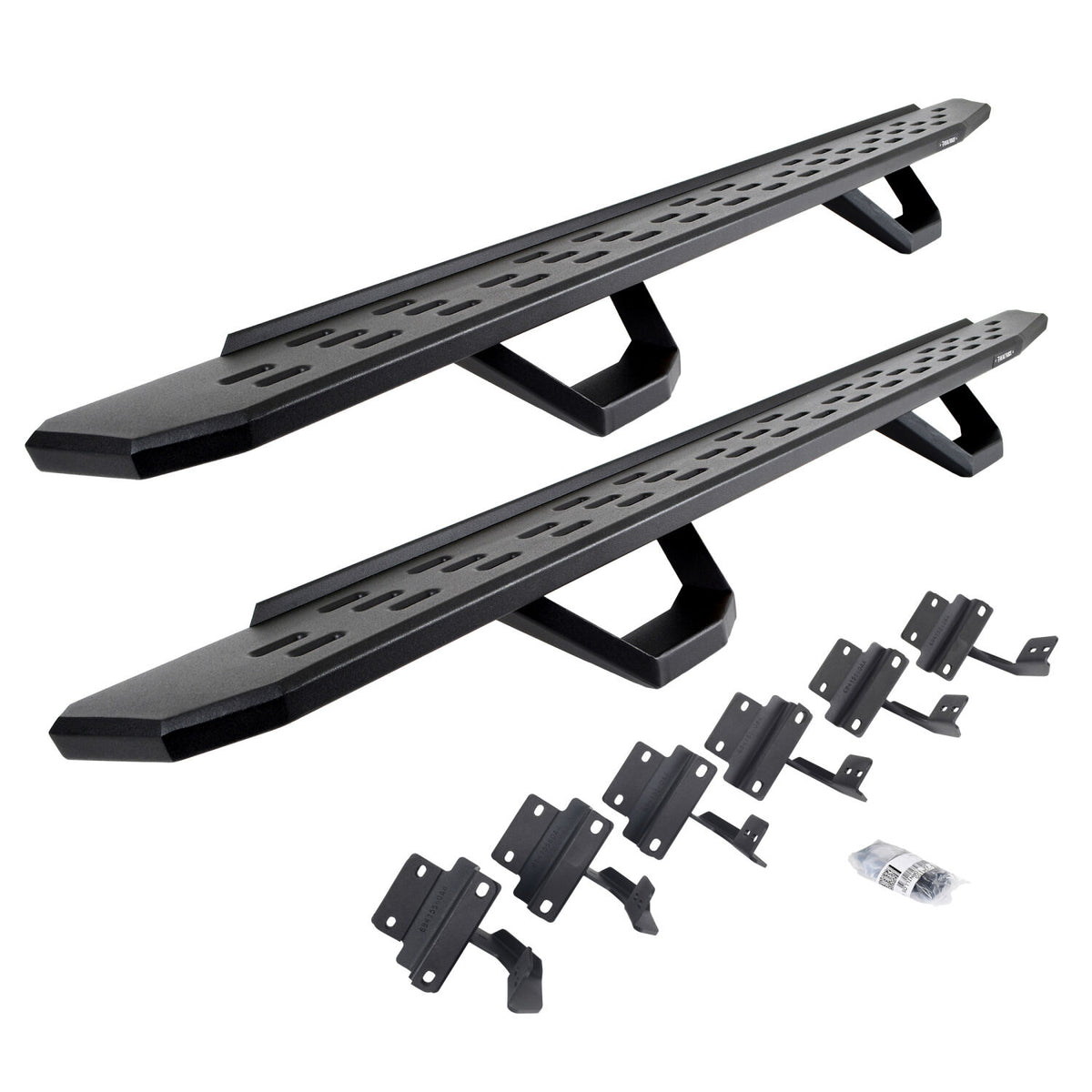 2004-2014 F-150 RB30 Running Boards with Mounting Brackets, 2 Pairs Drop Steps Kit, Textured Black (6961508720PC) | Dirty Garage
