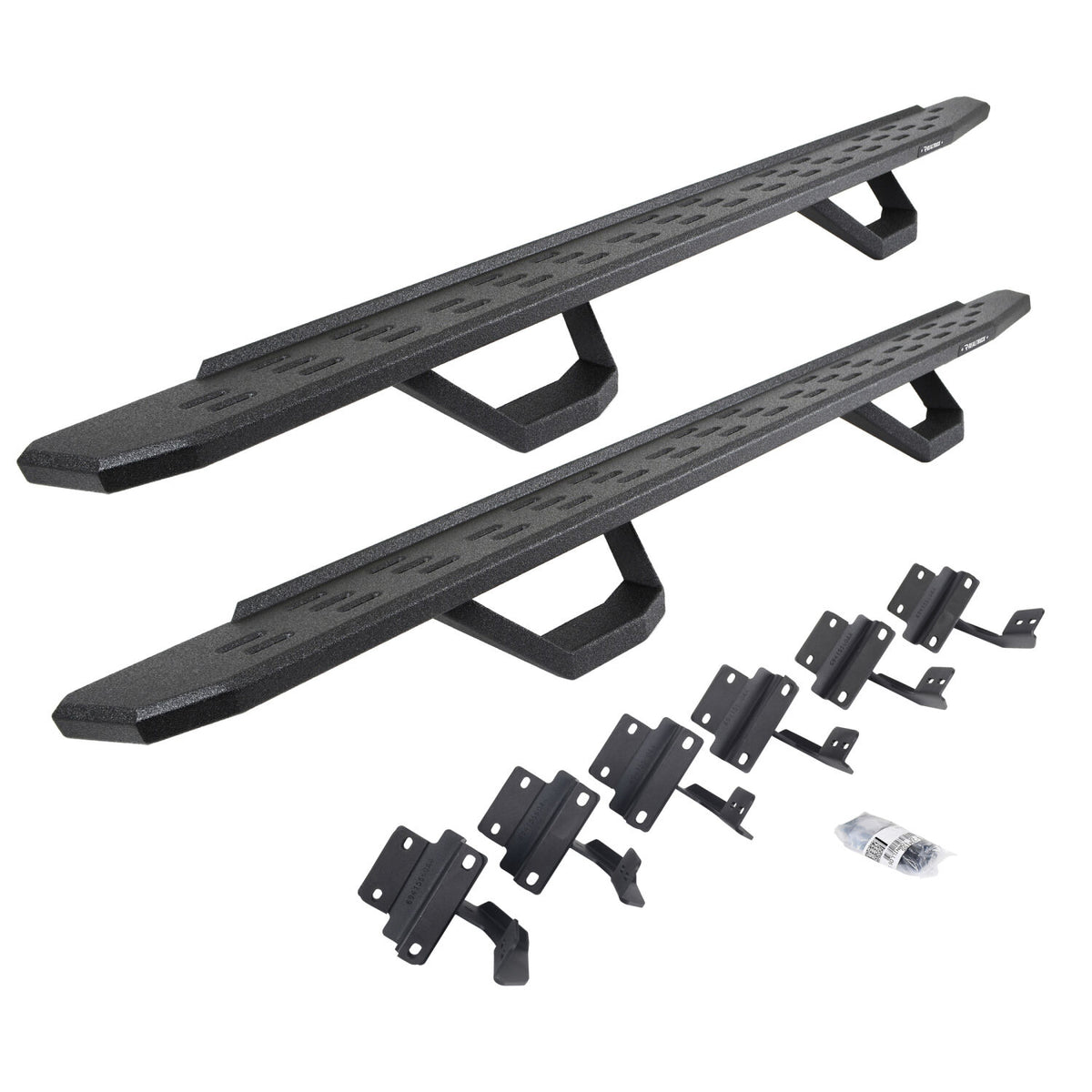 2004-2014 F-150 RB30 Running Boards with Mounting Brackets, 2 Pairs Drop Steps Kit, Protective Bedliner coating (6961508720T) | Dirty Garage