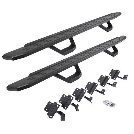 2004-2014 F-150 RB30 Running Boards with Mounting Brackets, 2 Pairs Drop Steps Kit, Protective Bedliner coating (6961508720T) | Dirty Garage