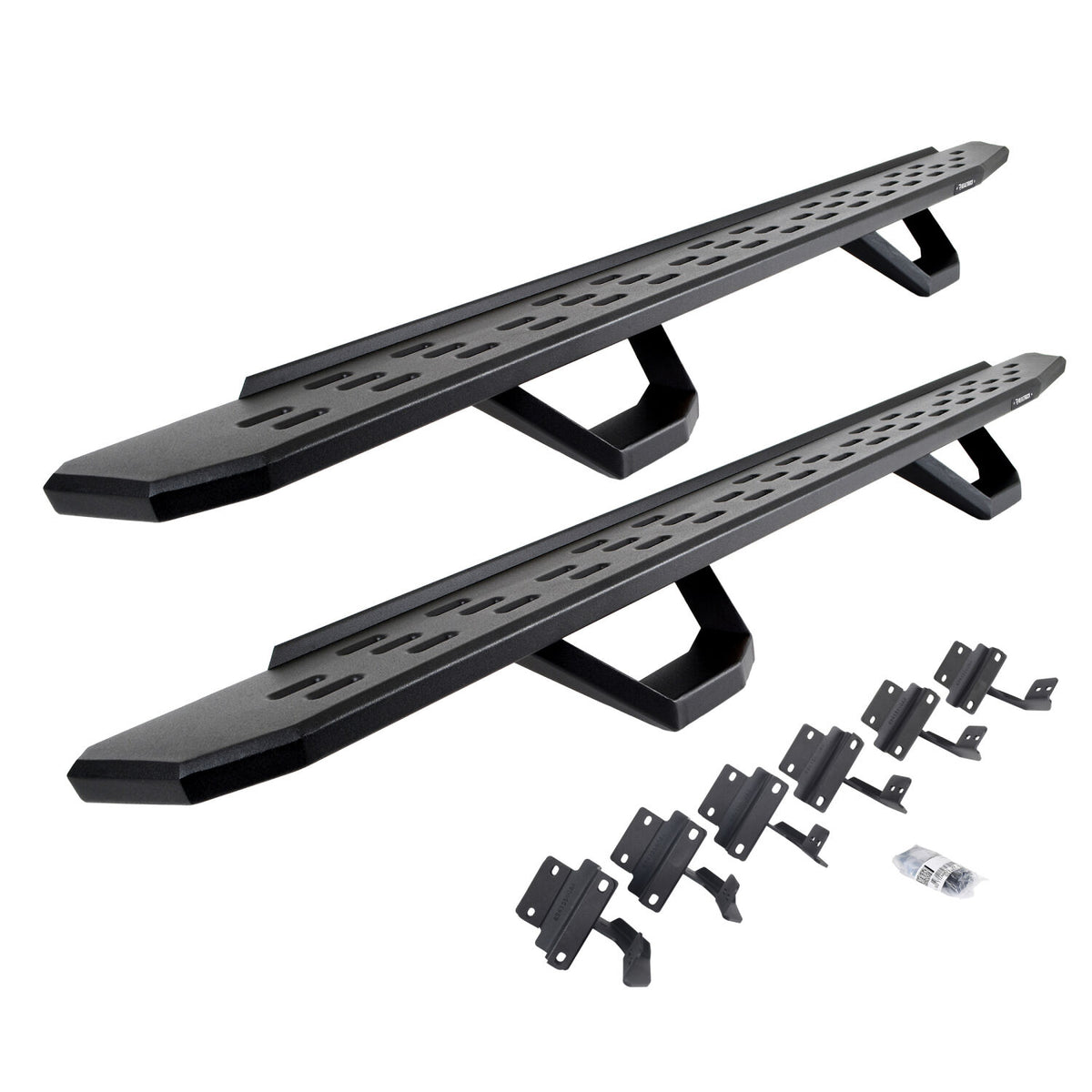 2015-2026 F-150/Superduty RB30 Running Boards with Mounting Brackets, 2 Pairs Drop Steps Kit, Textured Black (6961558720PC) | Dirty Garage