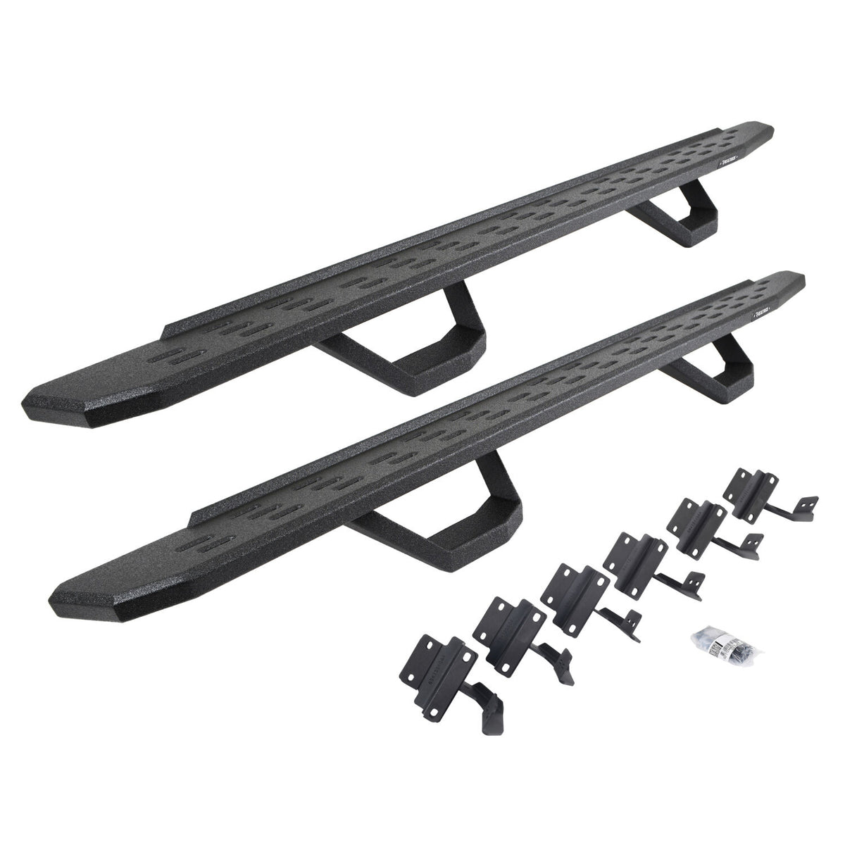 2015-2026 F-150/Superduty RB30 Running Boards with Mounting Brackets, 2 Pairs Drop Steps Kit, Protective Bedliner coating (6961558720T) | Dirty Garage