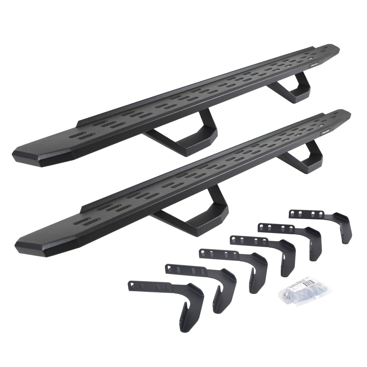 1999-2016 Superduty RB30 Running Boards with Mounting Brackets, 2 Pairs Drop Steps Kit, Textured Black (6961768020PC) | Dirty Garage