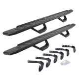 1999-2016 Superduty RB30 Running Boards with Mounting Brackets, 2 Pairs Drop Steps Kit, Textured Black (6961768020PC) | Dirty Garage