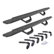 1999-2016 Superduty RB30 Running Boards with Mounting Brackets, 2 Pairs Drop Steps Kit, Protective Bedliner coating (6961768020T) | Dirty Garage