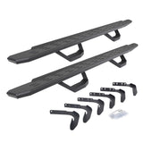 1999-2016 Superduty RB30 Running Boards with Mounting Brackets, 2 Pairs Drop Steps Kit, Protective Bedliner coating (6961768020T) | Dirty Garage