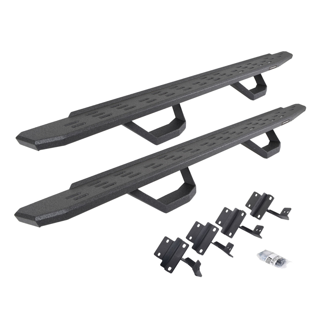 2015-2026 F-150/Superduty RB30 Running Boards with Mounting Brackets, 2 Pairs Drop Steps Kit, Protective Bedliner coating (6961778020T) | Dirty Garage