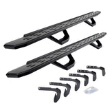 1999-2016 Superduty RB30 Running Boards with Mounting Brackets, 2 Pairs Drop Steps Kit, Textured Black (6961808720PC) | Dirty Garage
