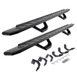 2015-2024 Ram 1500 RB30 Running Boards with Mounting Brackets, 2 Pairs Drop Steps Kit, Textured Black (6962068720PC) | Dirty Garage
