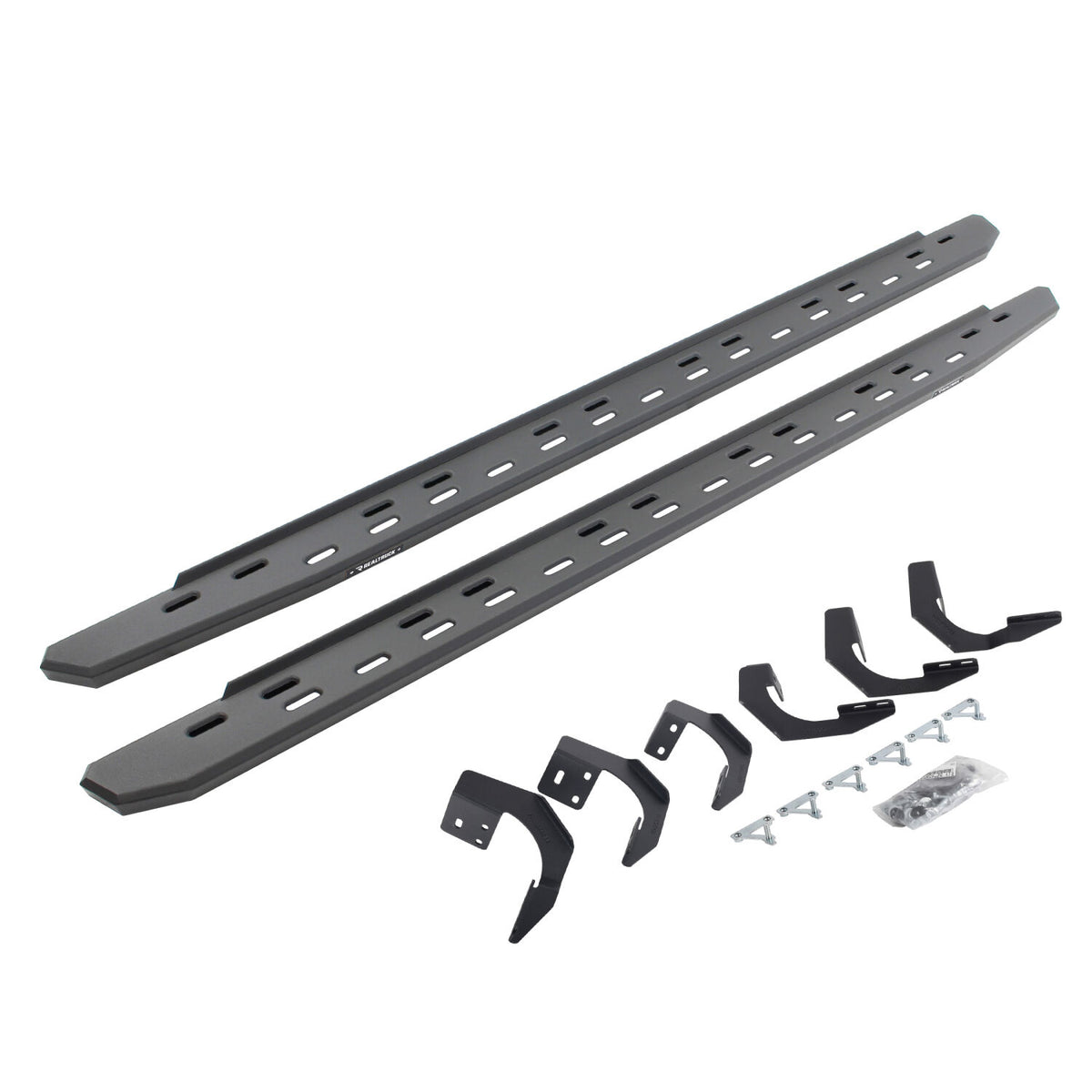 2015-2024 Ram 1500 RB30 Slim Line Running Boards with Mounting Bracket Kit, Textured Black (69620687SPC) | Dirty Garage