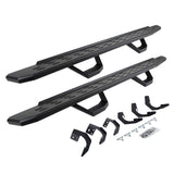 2015-2024 Ram 1500 RB30 Running Boards with Mounting Brackets, 2 Pairs Drop Steps Kit, Textured Black (6962998020PC) | Dirty Garage