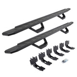 2019-2027 Ram 1500 RB30 Running Boards with Mounting Brackets, 2 Pairs Drop Steps Kit, Protective Bedliner coating (6963068720T) | Dirty Garage