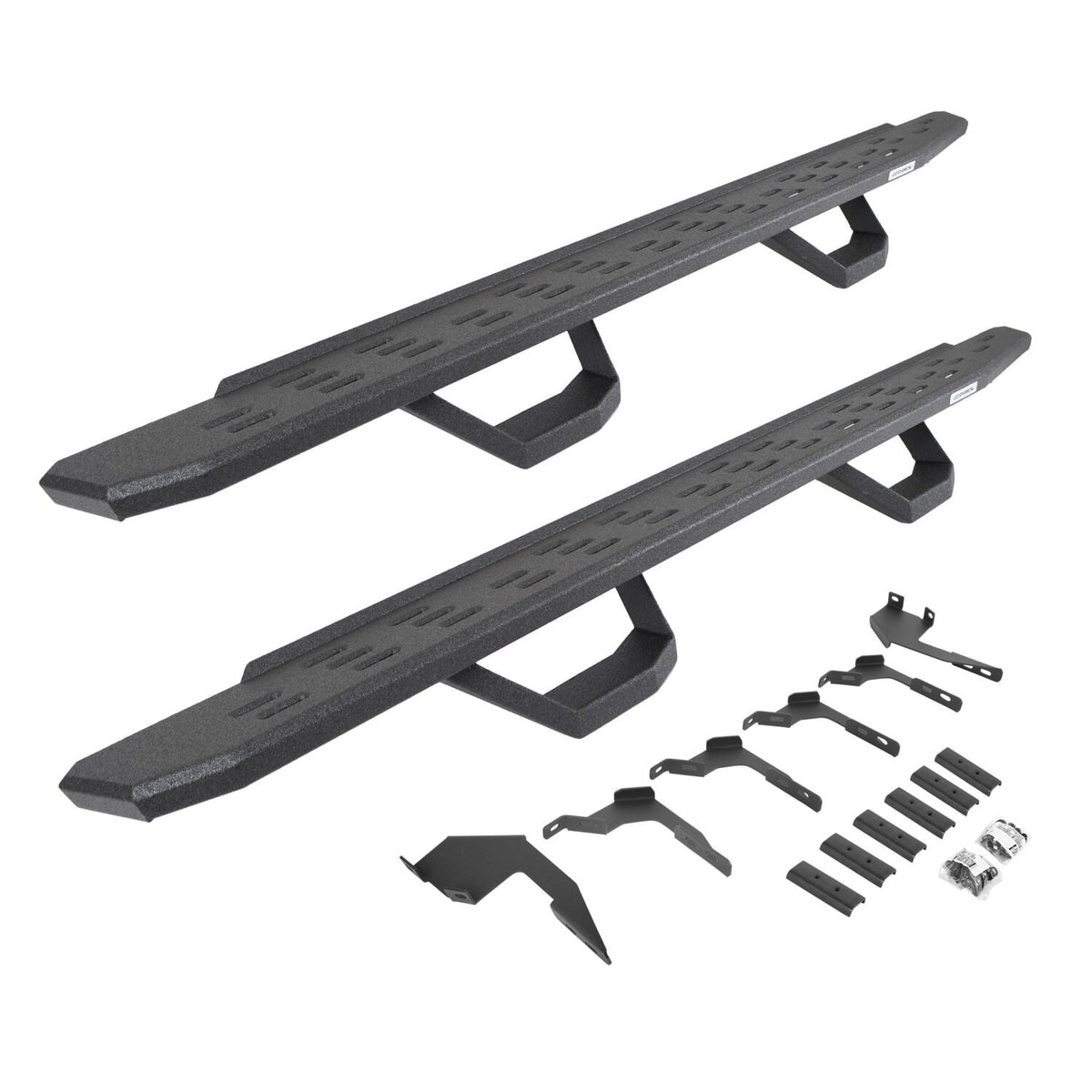 2016-2026 Ranger RB30 Running Boards with Mounting Brackets, 2 Pairs Drop Steps Kit, Protective Bedliner coating (6963688020T) | Dirty Garage