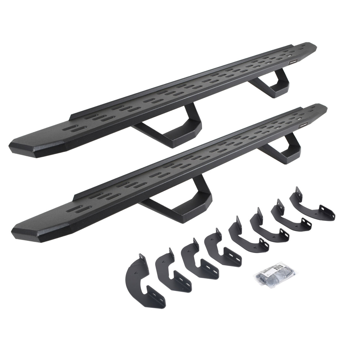 2007-2021 Tundra RB30 Running Boards with Brackets, 2 Pairs Drop Steps Kit Double Cab, Textured Black (6964158020PC) | Dirty Garage