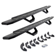 2007-2021 Tundra RB30 Running Boards with Brackets, 2 Pairs Drop Steps Kit Crew Max, Textured Black (6964168720PC) | Dirty Garage