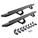 2007-2021 Tundra RB30 Running Boards with Brackets, 2 Pairs Drop Steps Kit Crew Max, Textured Black (6964168720PC) | Dirty Garage