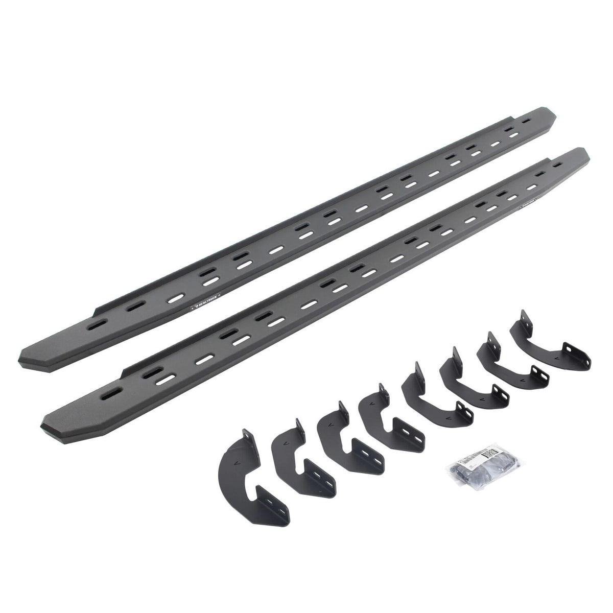 2007-2021 Tundra RB30 Slim Line Running Boards with Bracket Kit Crew Max Only, Textured Black (69641687SPC) | Dirty Garage