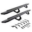 2005-2023 Tacoma RB30 Running Boards W/Mounting Brackets, 2 Pairs Drop Steps Kit -Double Cab Only, Textured Black (6964298720PC) | Dirty Garage