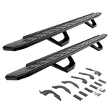 2005-2023 Tacoma RB30 Running Boards W/Mounting Brackets, 2 Pairs Drop Steps Kit -Double Cab Only, Textured Black (6964298720PC) | Dirty Garage
