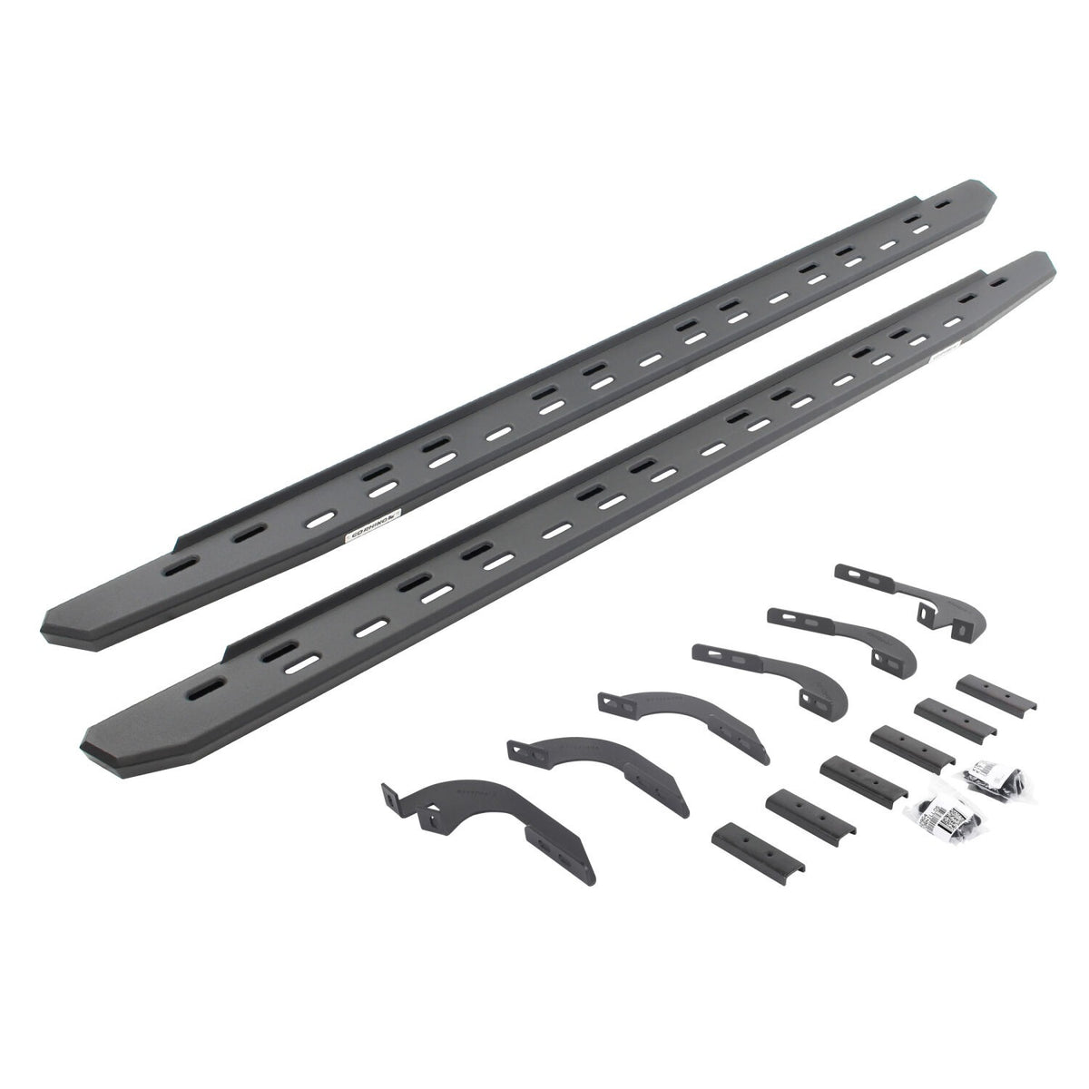 2024-2026 Tacoma RB30 Slim Line Running Boards with Mounting Bracket Kit Double Cab Only, Textured Black (69643280SPC) | Dirty Garage