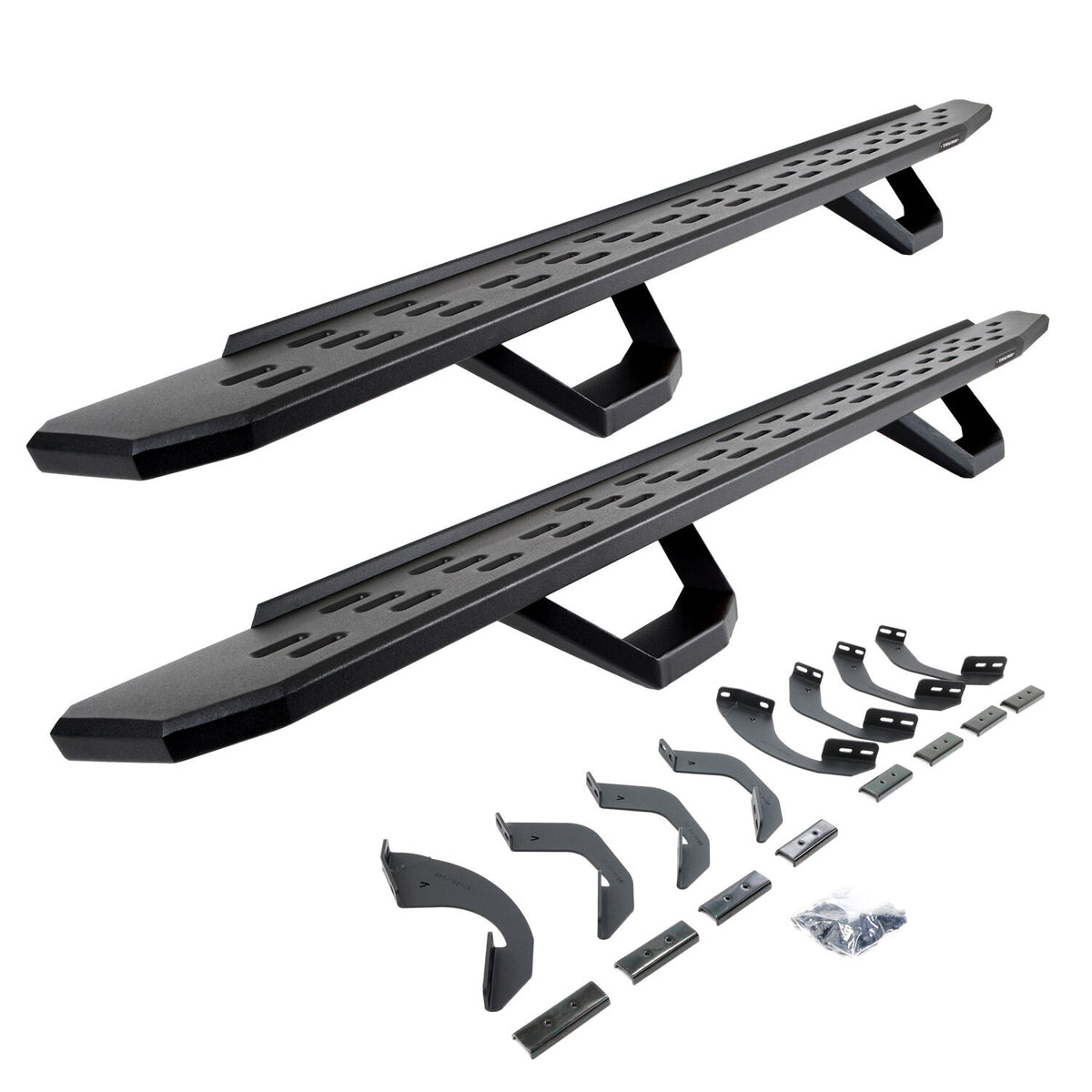 2022-2026 Tundra RB30 Running Boards with Mounting Brackets, 2 Pairs Drop Steps Kit, Textured Black (6964368720PC) | Dirty Garage