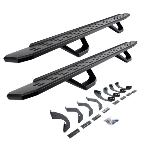 2022-2026 Tundra RB30 Running Boards with Mounting Brackets, 2 Pairs Drop Steps Kit, Textured Black (6964368720PC) | Dirty Garage