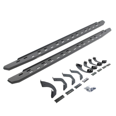 2022-2026 Tundra RB30 Slim Line Running Boards with Brackets Kit Crew Max Only, Textured Black (69643687SPC) | Dirty Garage
