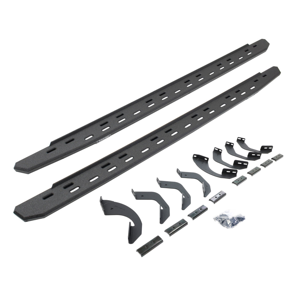 2022-2026 Tundra RB30 Slim Line Running Boards with Brackets Kit Crew Max Only, Protective Bedliner coating (69643687ST) | Dirty Garage