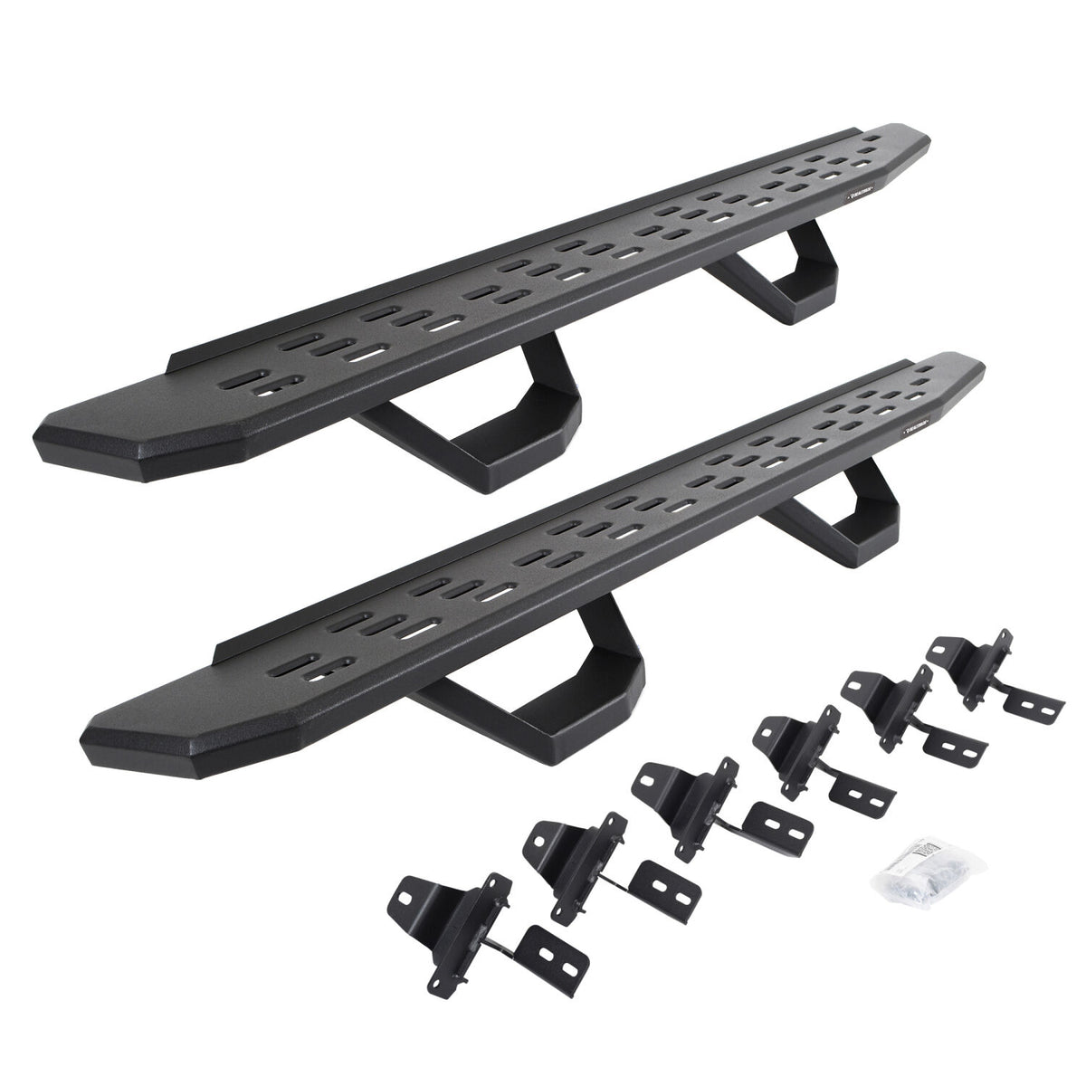 2018-2026 Wrangler RB30 Running Boards with Mounting Brackets, 2 Pairs Drop Steps Kit, Textured Black (6965067320PC) | Dirty Garage