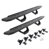 2018-2026 Wrangler RB30 Running Boards with Mounting Brackets, 2 Pairs Drop Steps Kit, Textured Black (6965067320PC) | Dirty Garage