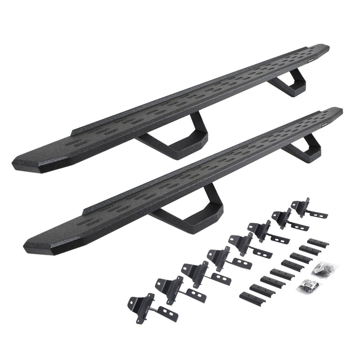 2020-2026 Gladiator RB30 Running Boards with Mounting Brackets, 2 Pairs Drop Steps Kit, Protective Bedliner coating (6965168720T) | Dirty Garage