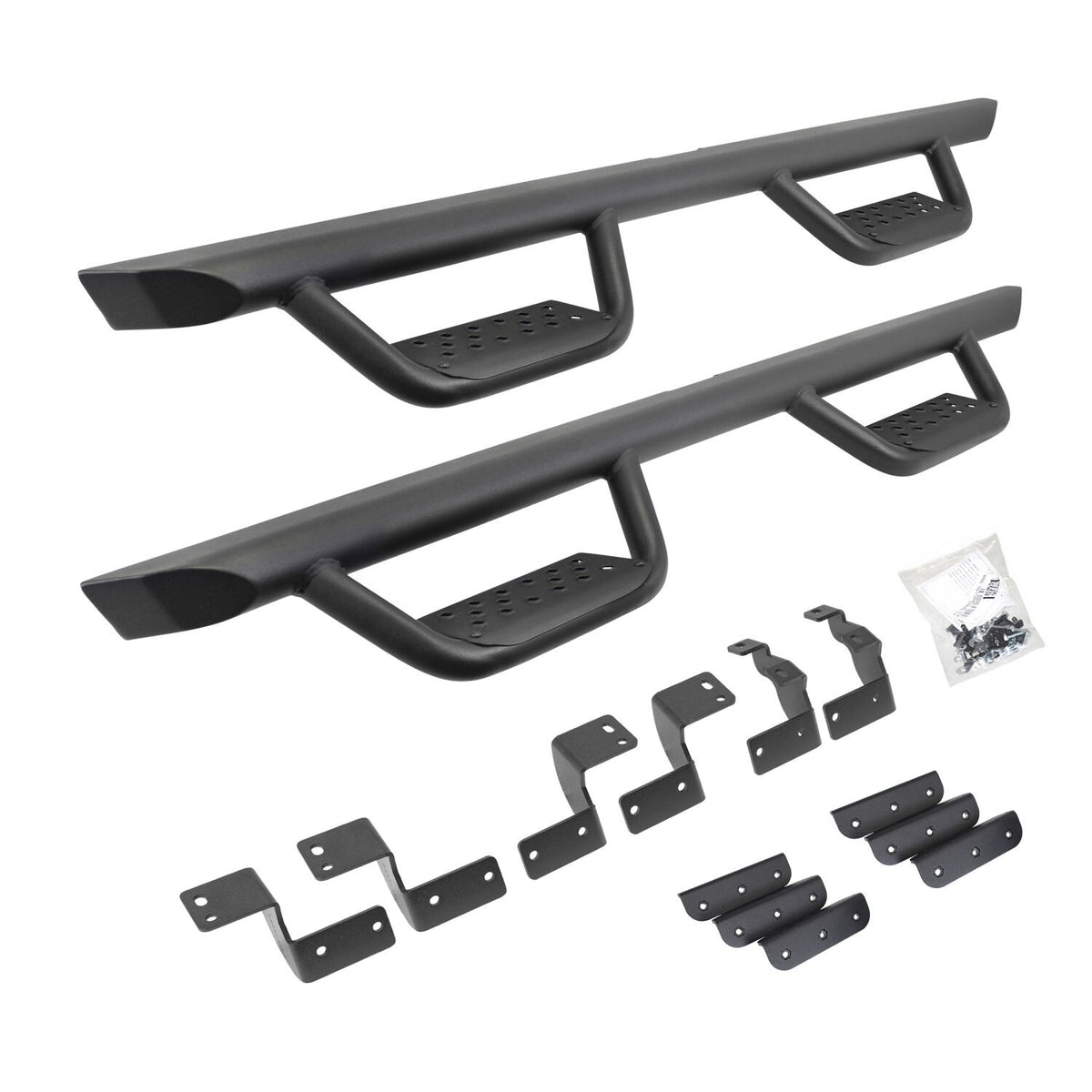 2025-2026 4Runner Dominator Xtreme D2 Side Steps with Rocker Panel Mounting Bracket Kit, Textured Black (D224427T) | Dirty Garage