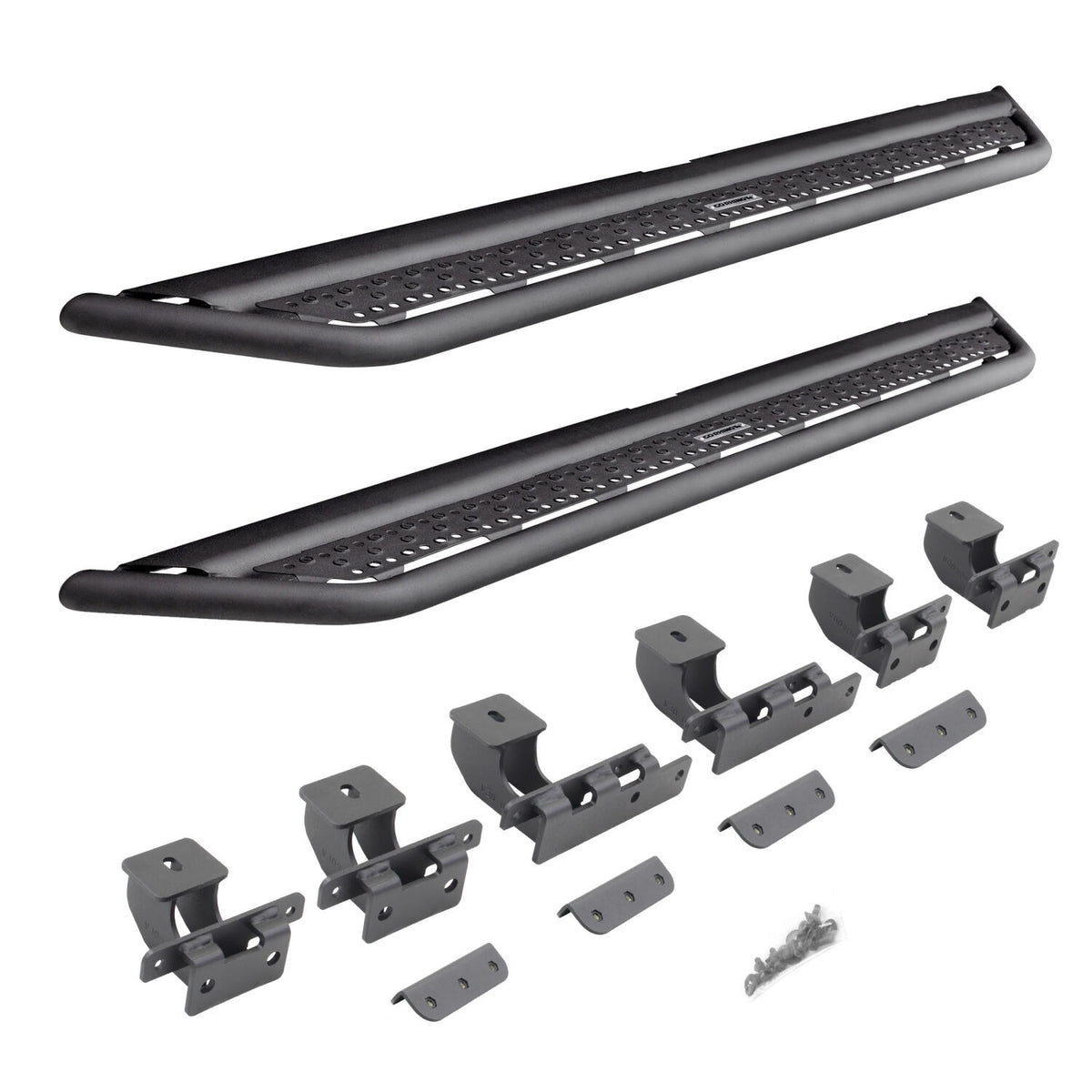 2021-2026 Bronco Dominator Xtreme D6 Side Steps with Rocker Panel Mounting Brackets Kit, Powder Coated (D64129T) | Dirty Garage