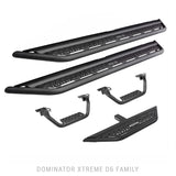 2021-2026 Bronco Dominator Xtreme D6 Side Steps with Rocker Panel Mounting Brackets Kit, Powder Coated (D64129T) | Dirty Garage