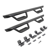 2018-2027 Wrangler Dominator Xtreme D2 Side Steps with Rocker Panel Mounting Bracket Kit, Textured Black (D224506T) | Dirty Garage
